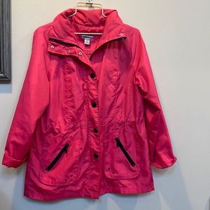 Vintage 80/90s hot pink windbreaker - size medium EUC
